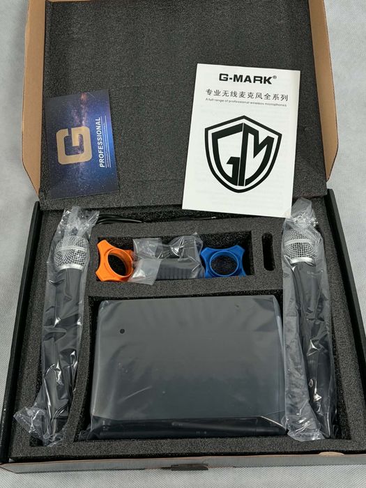 Zestaw Mikrofonów Bezprzewodowych G-MARK GLXD4 UHF 2 Sztuki Karaoke Komplet