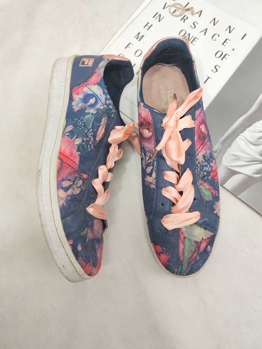 Кеды кроссовки цветочный принт Puma