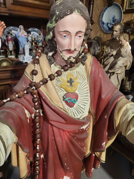 Duża figura 145 cm Najświętsze Serce do renowacji