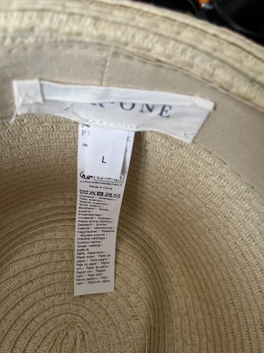 Słomkowy kapelusz męský Pier One Fedora / Panama L beżowy z wstążką