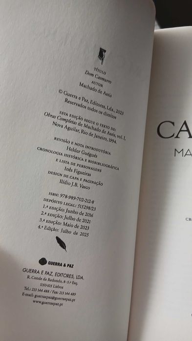 Livro Dom Casmurro