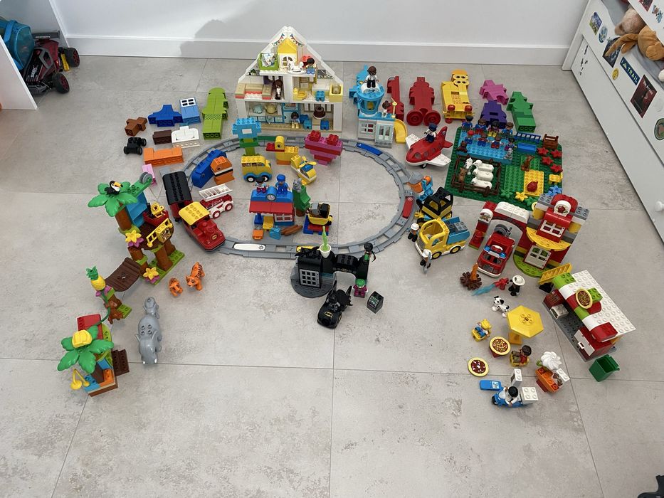 Lego Duplo domek pociąg samolot zwierzęta batman straż pożarna pizza