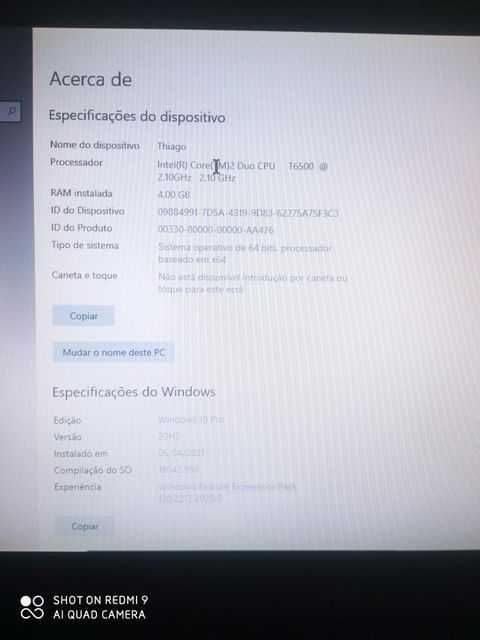 Insys Game Force : 500Gb HDD + Intel Core 2 Duo T6600 + Gráfica G105M