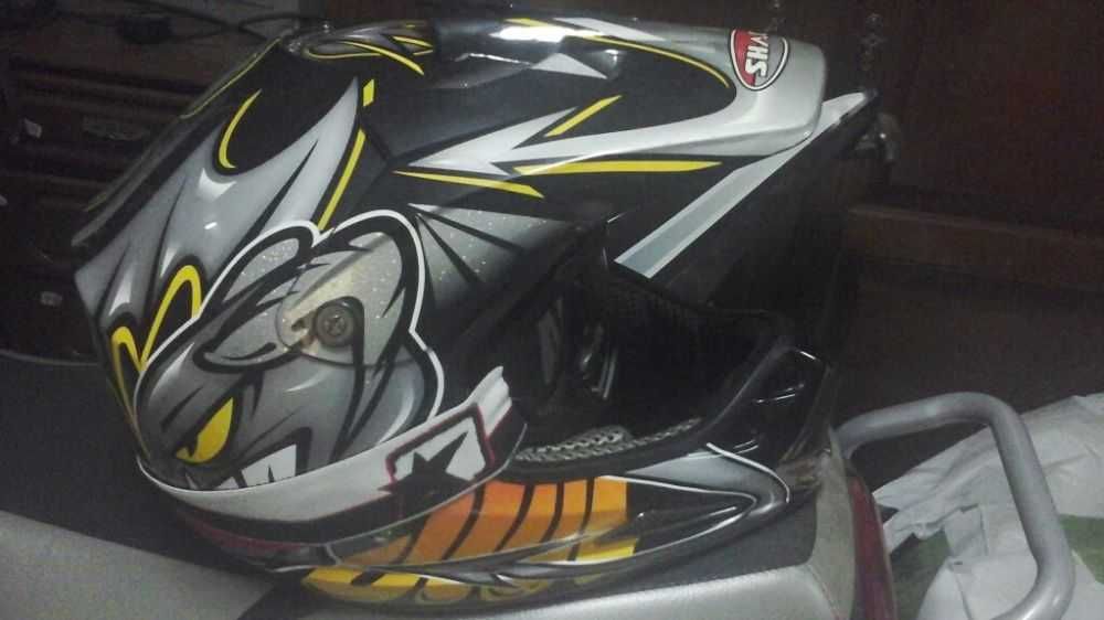 Capacete shad, casaco moto motocross