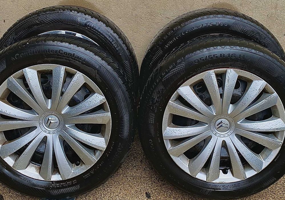 Jantes de ferro com tampões Citroen (205/55 R16 H) x4 (negociável)