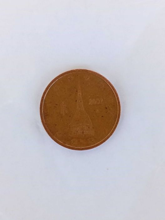 Moeda de 2 cêntimos, Itália 2002, difícil de encontrar (com oferta)