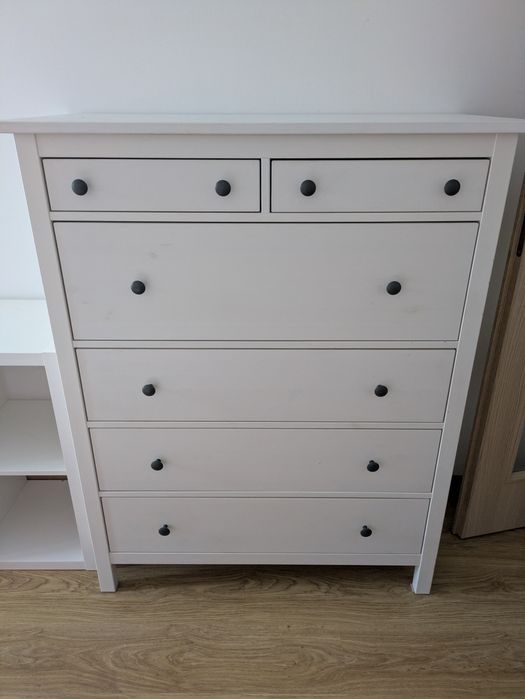 Tylko do 13.08 Komoda IKEA Hemnes lite drewno biała bejca 6 szuflad