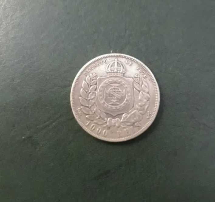 Moeda 1000 Reis PRATA - 1888