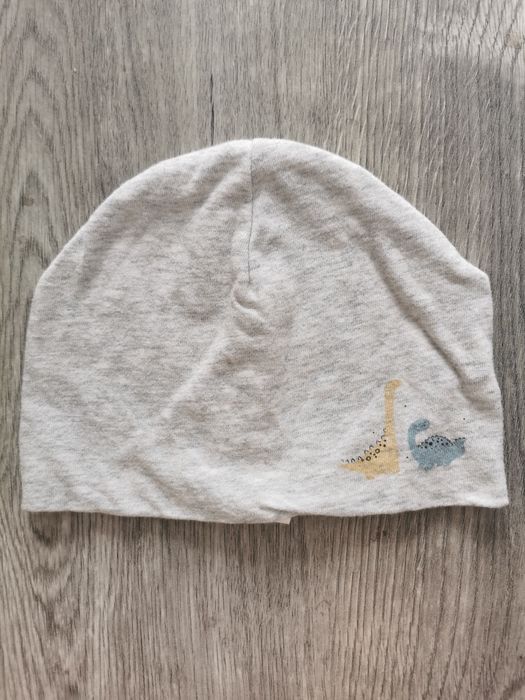 Cienka czapka w dinozaury z dinozaurami rozmiar 9-12msc Sinsay