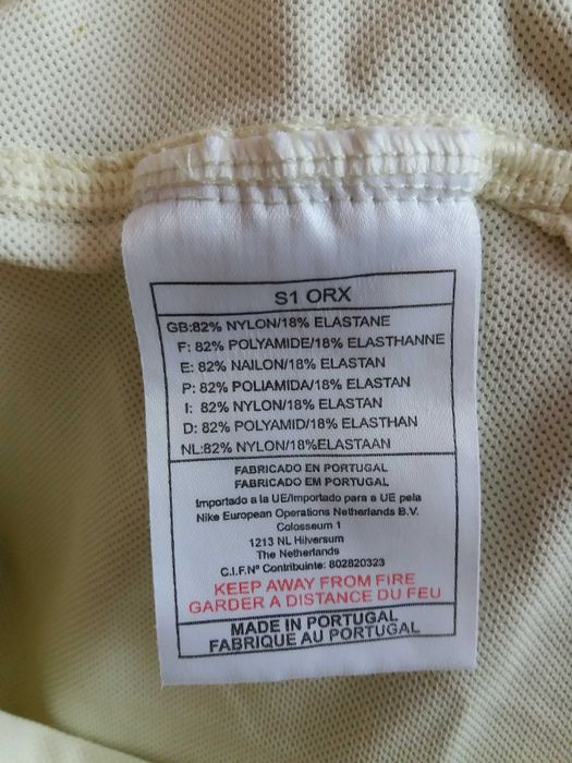 Jasnożółty crop top Nike 36 S fitness taniec