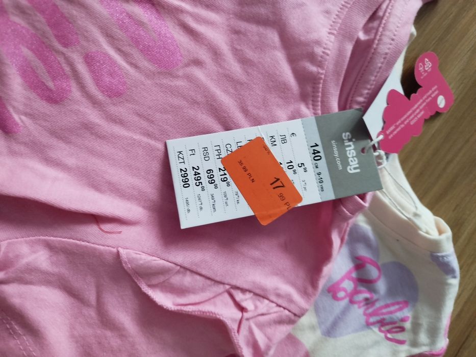 Dwupak bluzek barbie Sinsay 140cm