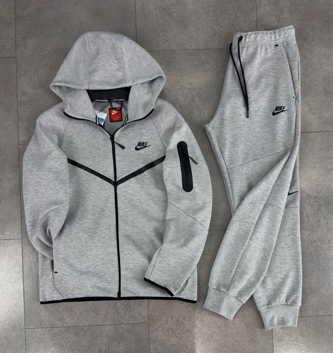Спортивний костюм Nike Tech Fleece Сірий костюм Найк Теч Фліс Спортивний сірий костюм
