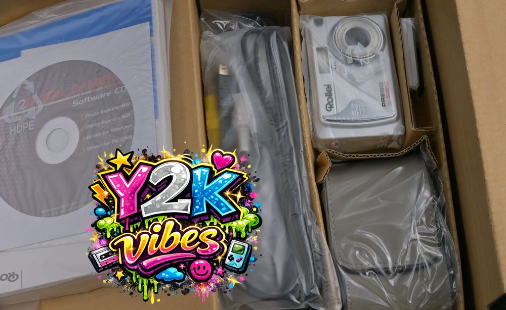 Nieużywany! 2004 rok VINTAGE y2k vibe cam aparat Rollei PREGO