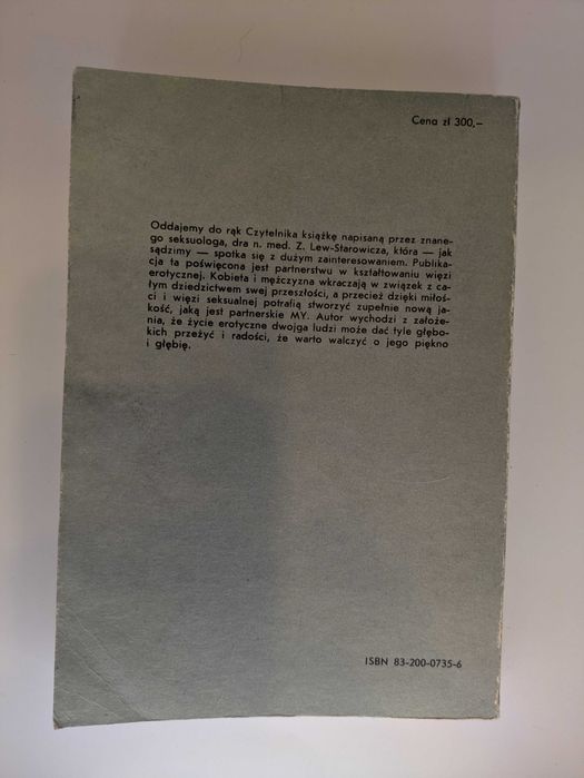 Seks Partnerski – Zbigniew Lew- Starowicz -1983 r.