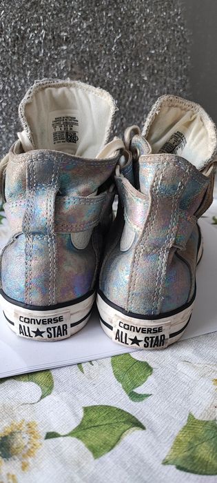 Trampki Converse roz.37.5 wkl 24 cm raz ubrane opalizujące