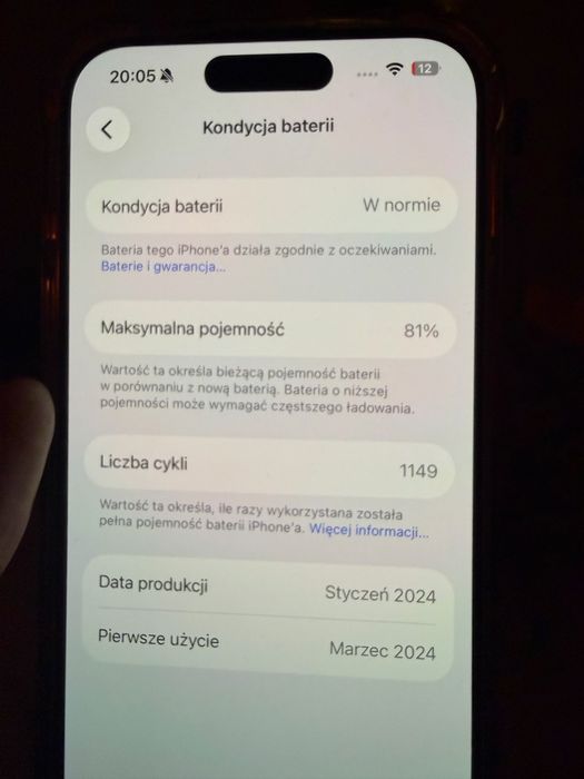 Iphone 15 pro max 128gb 81% bateria