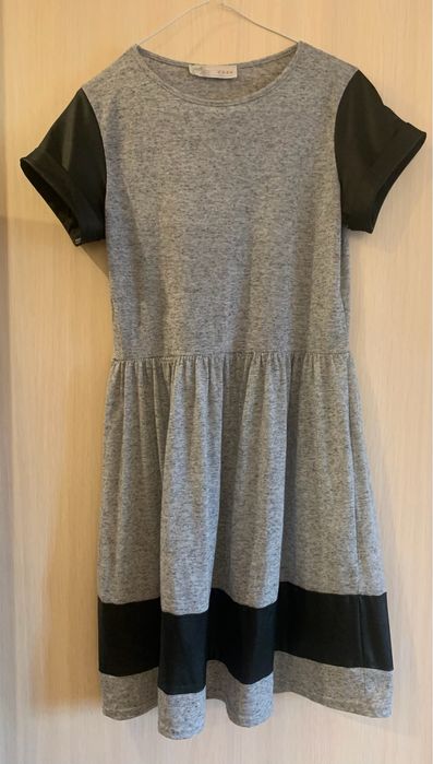 Комплект серый меланж платье и кардиган-кофта Vero Moda S
