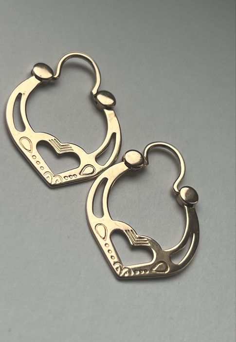 Золоті сережки радянські.Сударушка.Золотые серьги СССР.