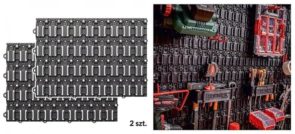 Płyta, Ścianka, Tablica, Warsztatowa Qbrick System Custom Pegboard 2 S