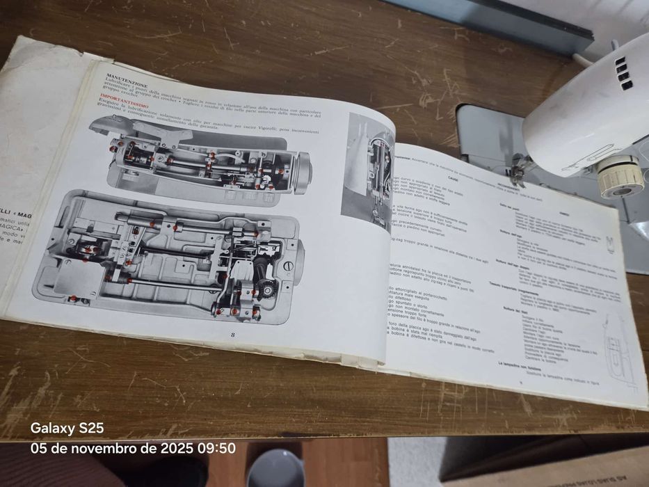 Máquina de costura faz ponto reto Zig Zag e borda