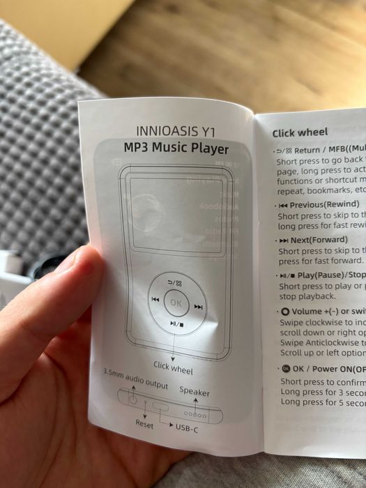 INNIOASIS Y1 128gb Плеер Hi-Fi (Bluetooth, Video)