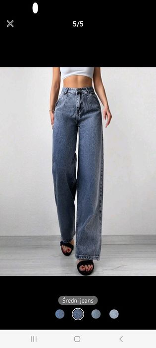 Sprzedam nowe jeansy Shein XS szerokie dzwony