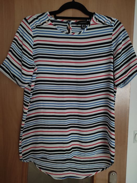 Bluzka na krótki rękaw w paseczki r.36