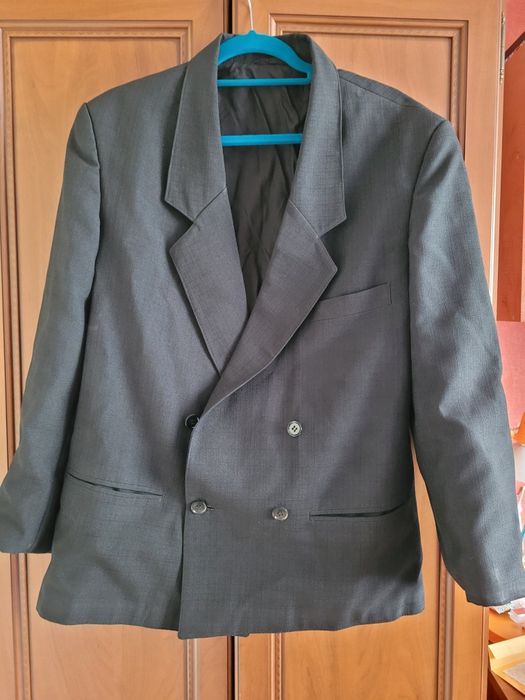 Męska marynarka dwurzędowa, rozmiar L