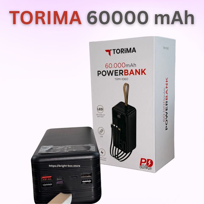 Power Bank повышенной емкости Torima TRM-1060 60000 mAh