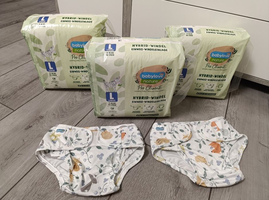 Еко підгузки розмір L (11-18 кг) 3 пачки+2 трусиків підгузники дитячі