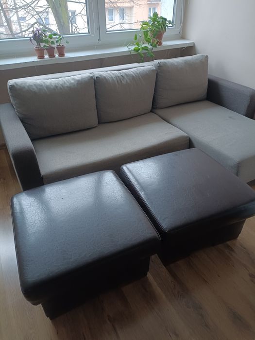 Pufa pufy  brązowe 2 szt