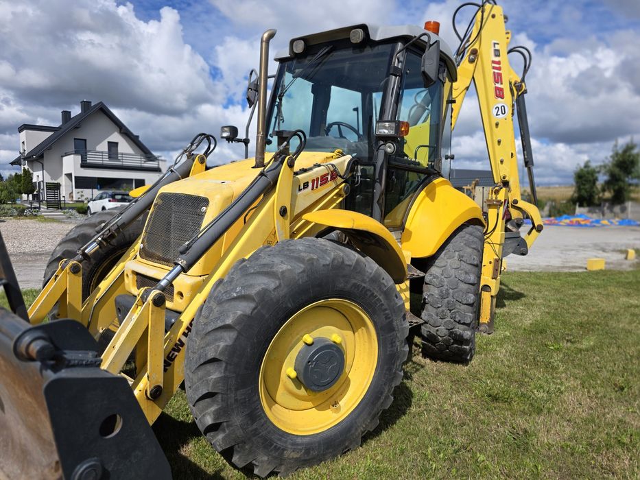 New Holland LB115b 2007r. Case 695SR Full 4w1 Widły Krokodyl Teleskop 2łyżki JCB Cat Brutto