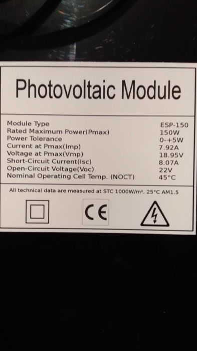 NOWY 150W 12V mono panel słoneczny solarny fotovoltaika