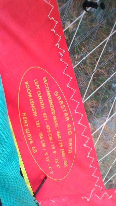 Windsurf Vela Gaastra 6,0 Heatwave com saco Anti-crush