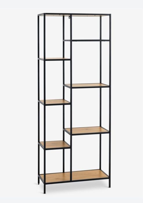 Regał jysk trappedal loft industrial czarno drewniany dąb