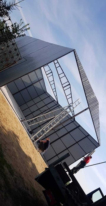 Garaże , hala , wiata  szara 6x12 | KONSTRUKCJA STALOWA