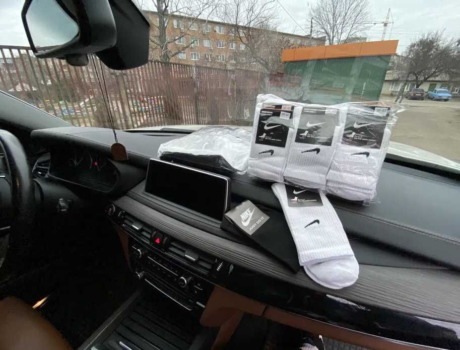 12 пар - 250грн! Носки Nikе высокие спортивные. Шкарпетки білі чорні