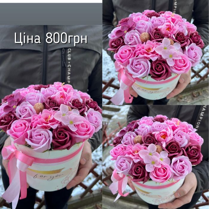 Букет из мыльных роз