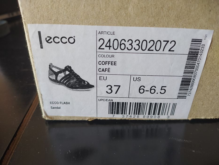 Skórzane sandały Ecco rozmiar 37