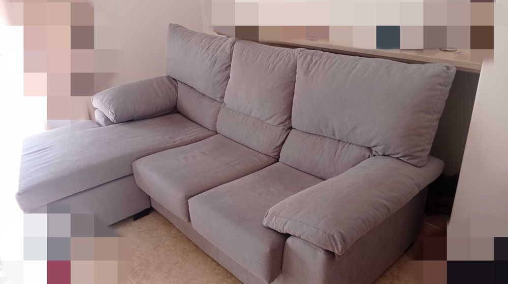 Sofá chesslongo 3 lugares!