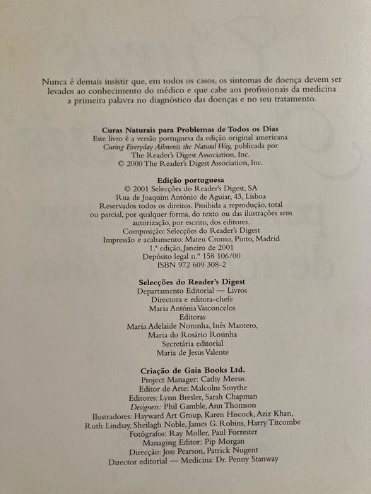 Livro Curas naturais para problemas de todos os dias
