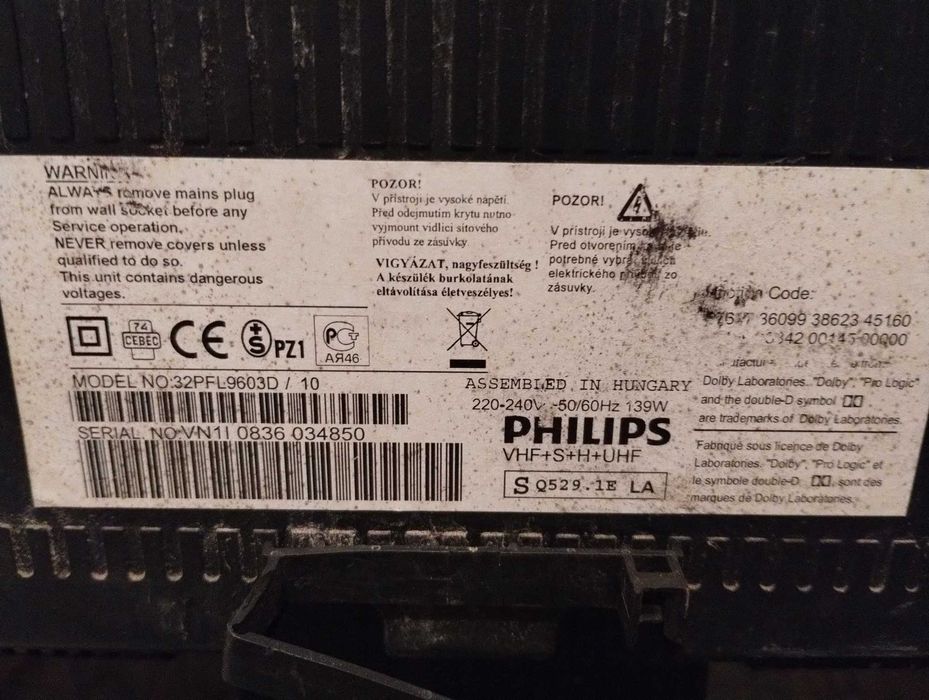 Telewizor płaski "Philips" z pilotem - 32 cale