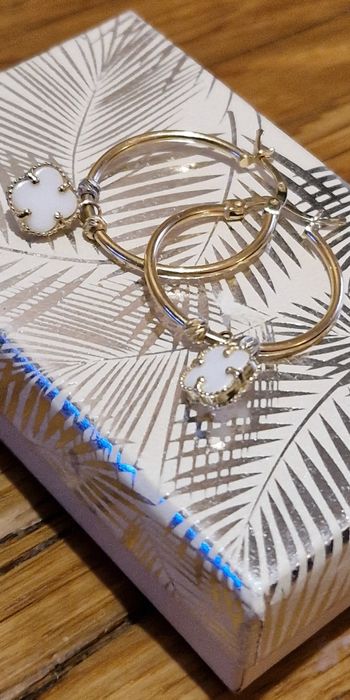 ZŁOTE DAMSKIE kolczyki Van Cleef 14k. 585pr.