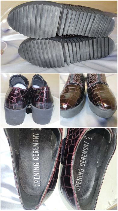 Opening Ceremony Лоферы,кожа с тиснением под крокодила на платформе,38