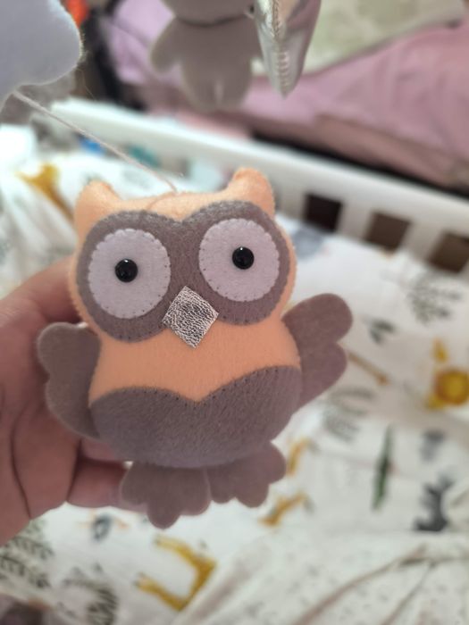 Мобиль ручной работы на кроватку с музыкальным блоком, флешкой .