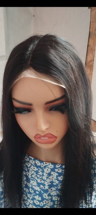 Парик 100%натуральный волос без челки 45см