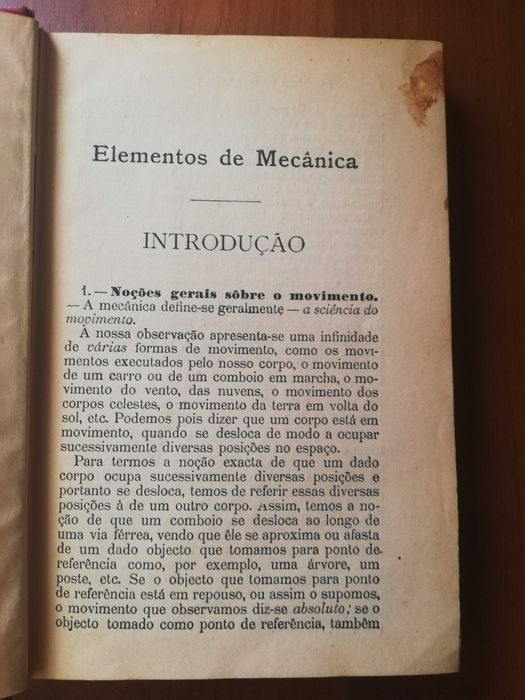 Elementos de Mecânica - Biblioteca de Instrução Professional