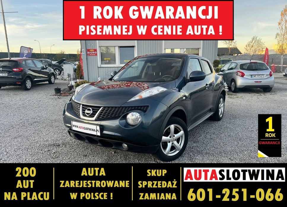 Nissan Juke 1 ROK GWARANCJI W CENIE AUTA, Zamiania, Benzyna, Tempomat, Alu