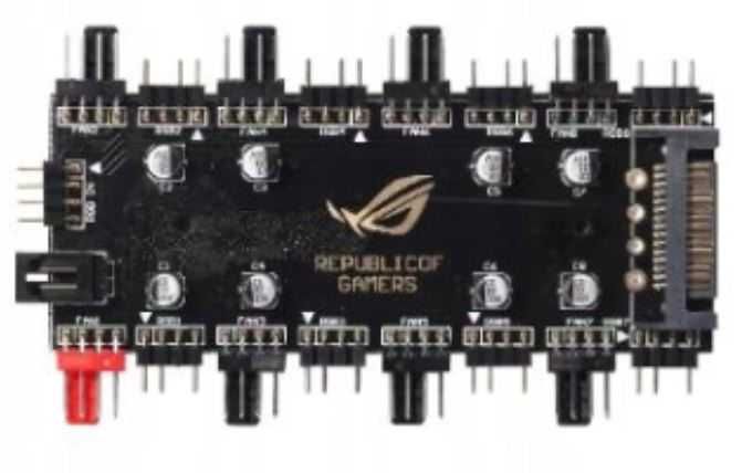 Rozdzielacz aRGB+PWM Hub na 8 wentylatorów Sterownik obrotów WS2812B