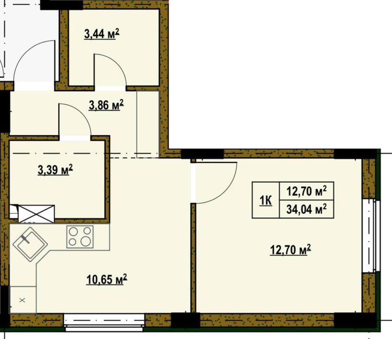 Продаж однокімнатної квартира, Троєщина, Київ